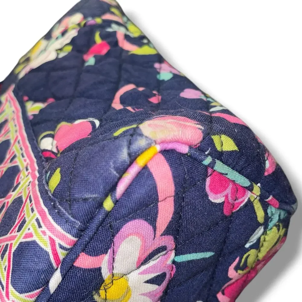 Vera Bradley Ribbons Little Betsy Shoulder Bag Floral Retired Blue Handbag Purse